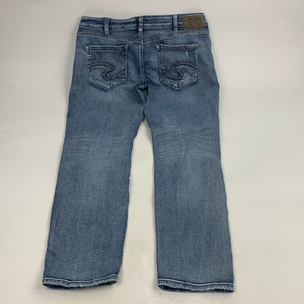 Silver Jeans SAM Denim Jeans Size 31 Tapered Leg Med light Wash denim stretch